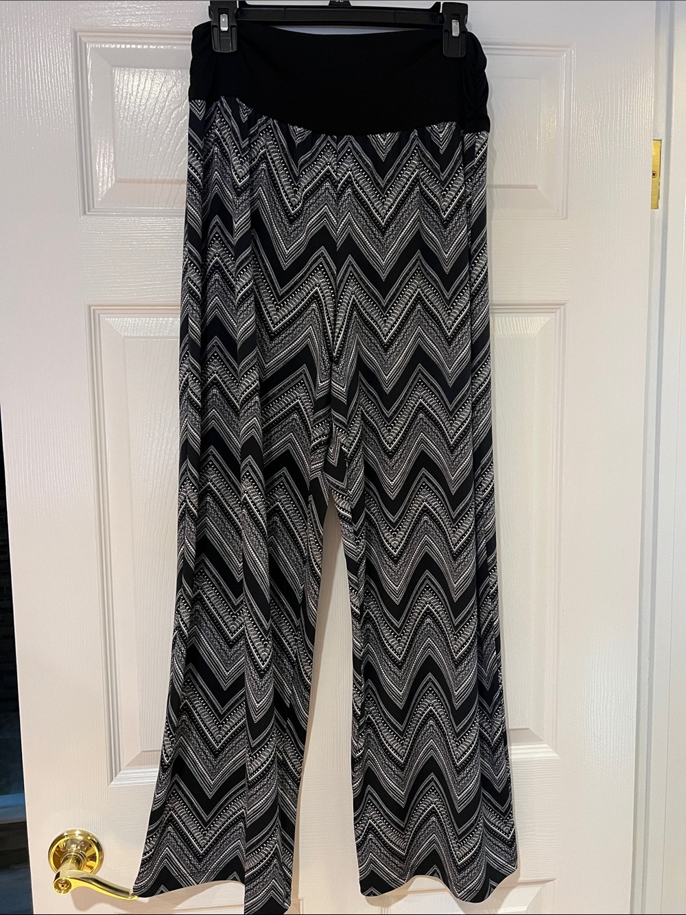 Apt. 9 Black & White Chevron Wide Leg Palazzo Pants